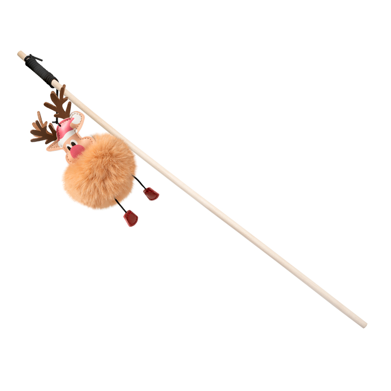  Игрушка-дразнилка Triol для кошек, Пушистый олененок, 100/400мм