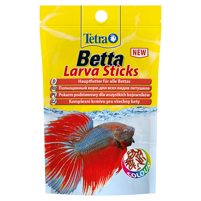  Tetra Betta Larva Sticks, корм для петушков, мотыль