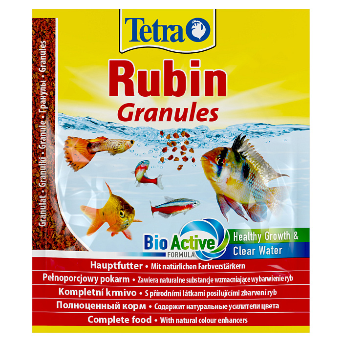  Tetra Rubin Granules, корм для усиления насыщенности окраса рыб, гранулы