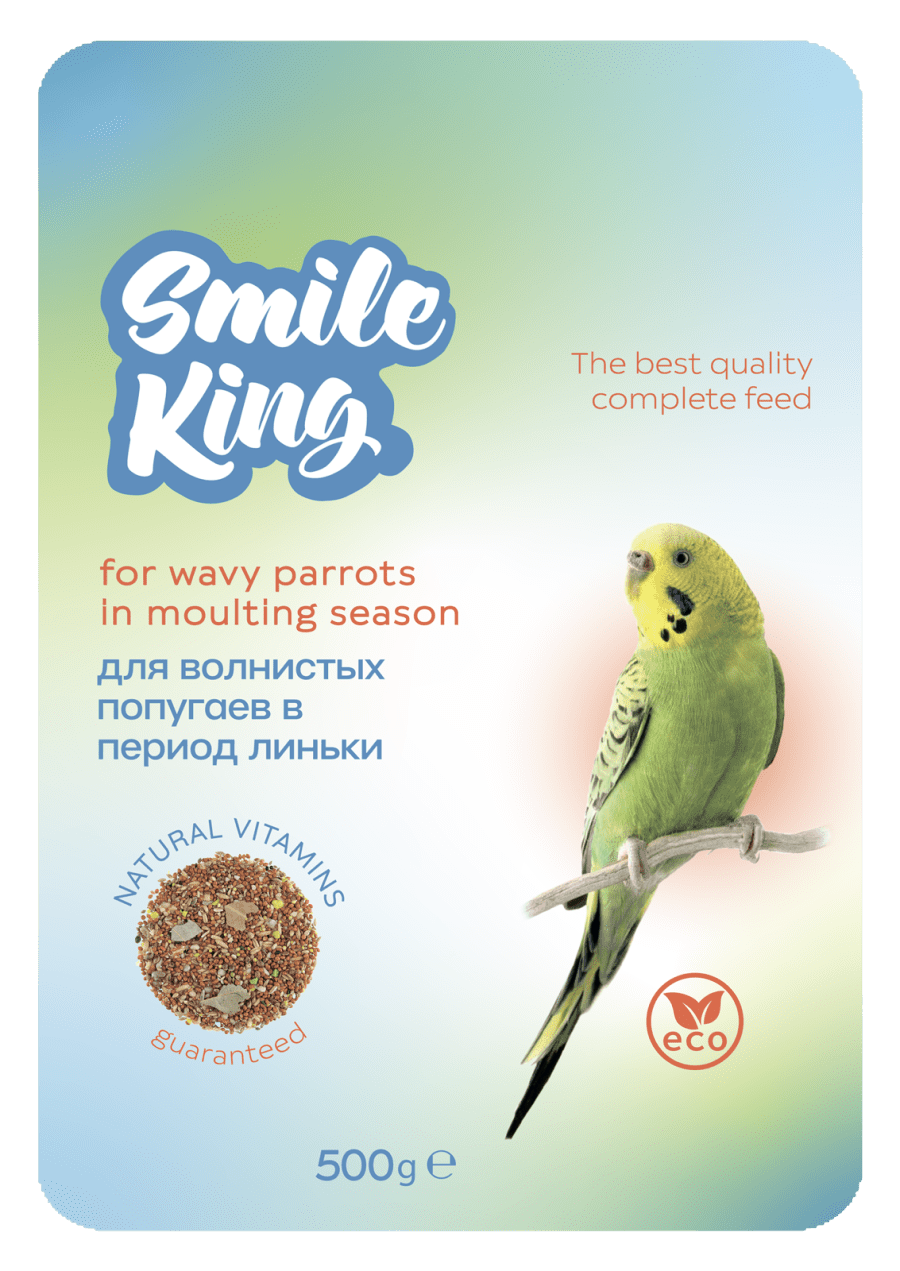  Корм Smile King для волнистых попугайчиков в период линьки