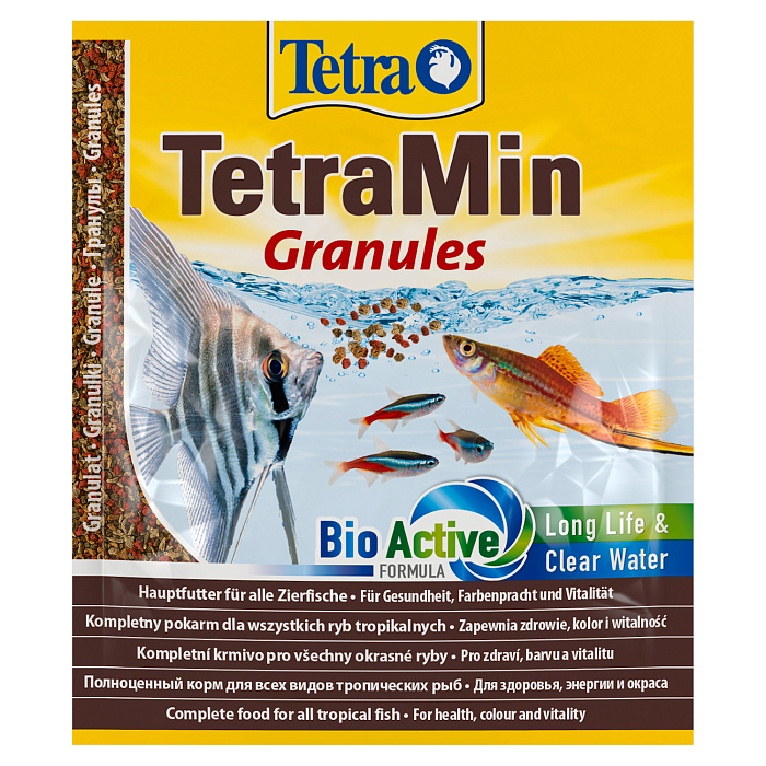  Tetra Min Granules, корм для всех видов рыб, гранулы