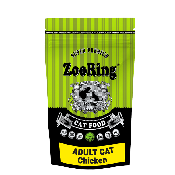  ZooRing Adult Cat Chicken, цыпленок, 1,5кг