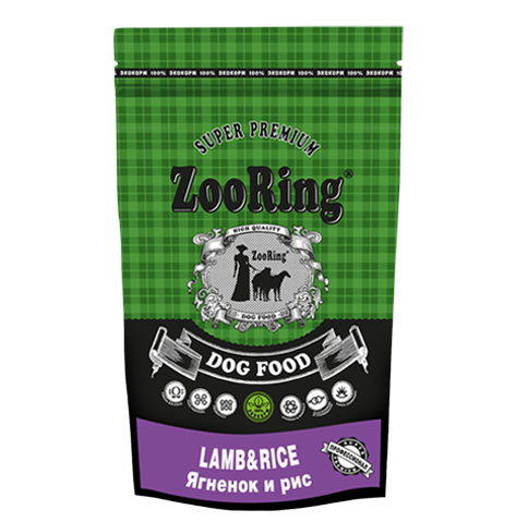  ZooRing Lamb&Rice, для собак, ягненок и рис